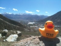 Lhasa im Tal und Himalaya im Hintergrund!