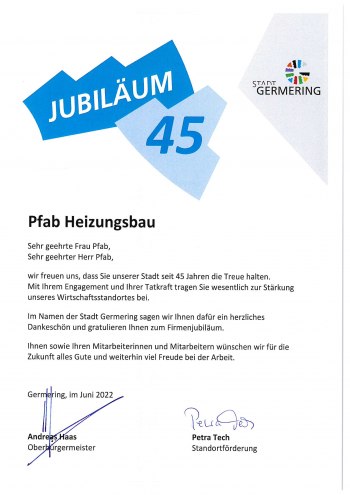 Aktuelles, PFAB Heizungsbau GmbH - Germering