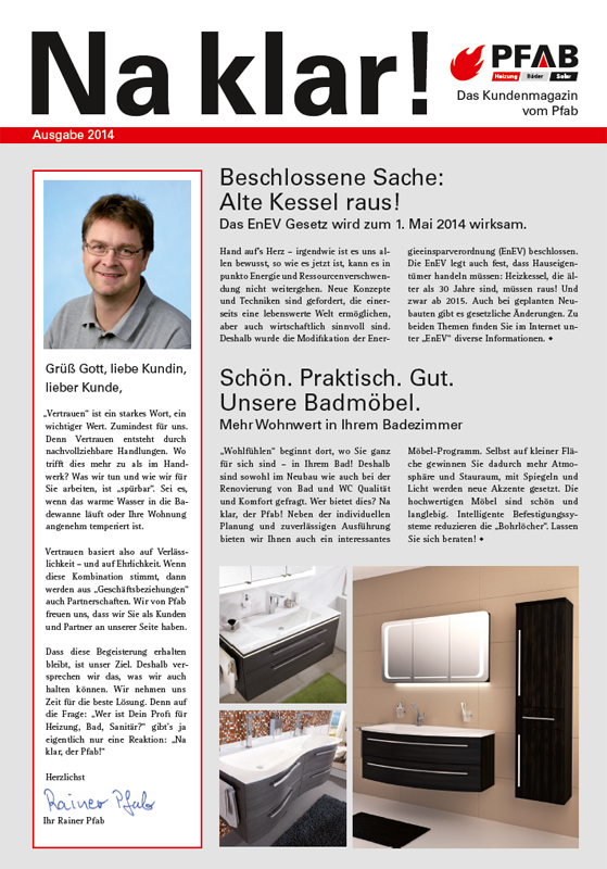 Kundenzeitung Pfab