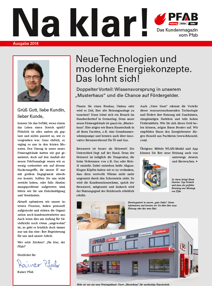 Pfab Kundenzeitung